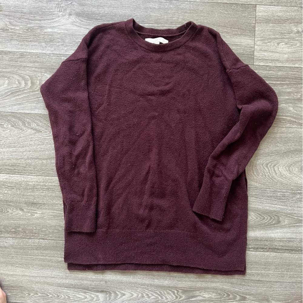 Burgundy Long Sleeve Sweater